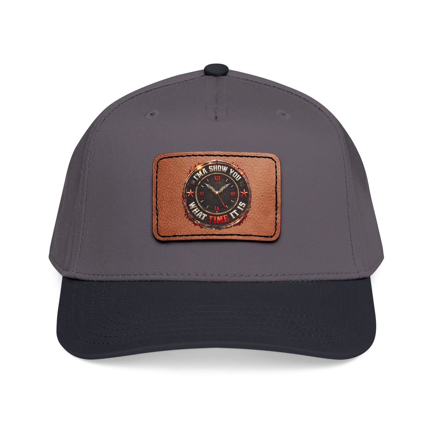 Vintage Compass Leather Patch Baseball Cap