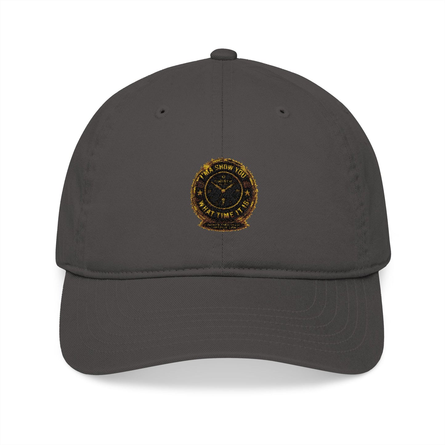 Embroidered Sunflower Badge Organic Baseball Cap