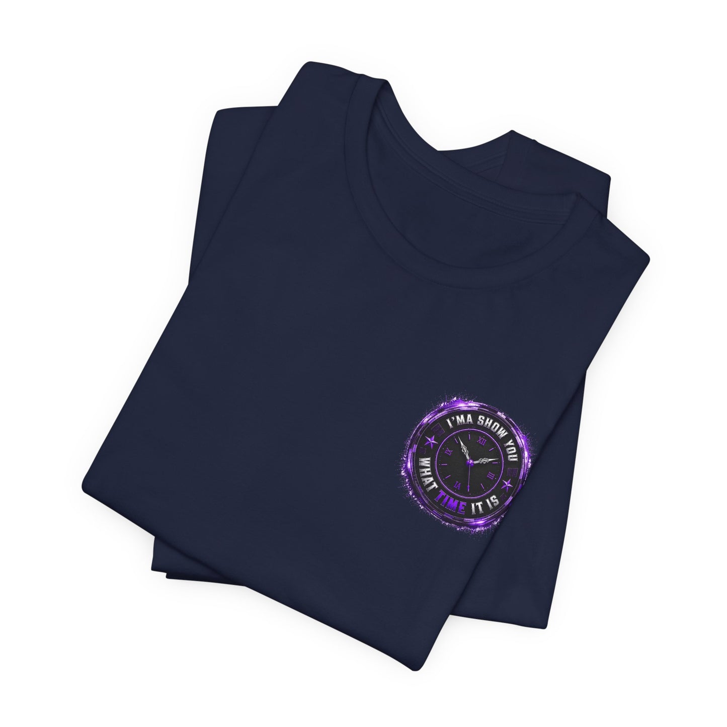 Pocket Cosmic Clock Tee — "Time to Glow" Graphic T‑Shirt