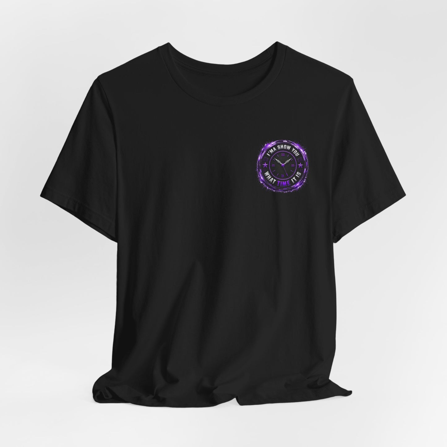 Pocket Cosmic Clock Tee — "Time to Glow" Graphic T‑Shirt