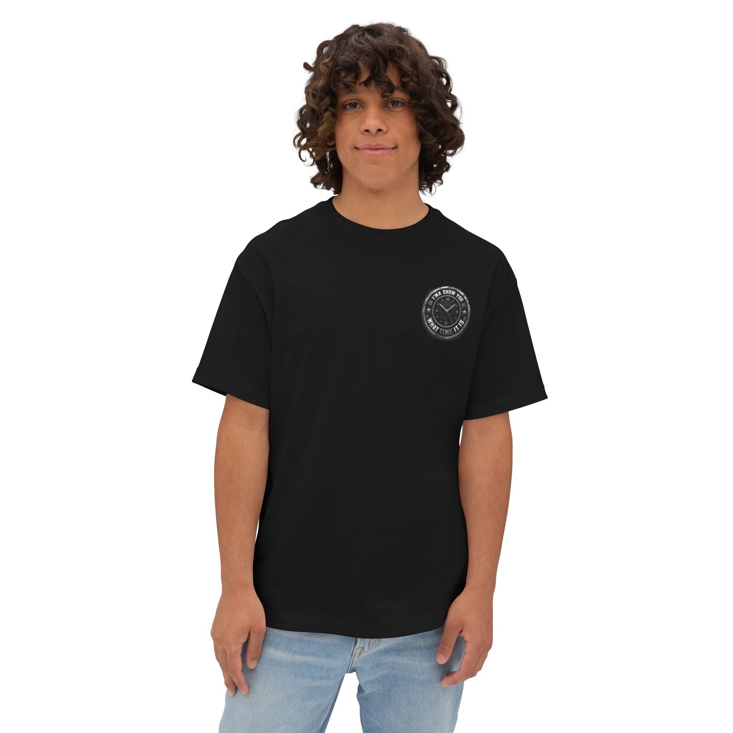 Vintage Patch Logo Tee — Minimal Chest Emblem Casual T‑Shirt