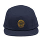 Embroidered Compass Badge 5-Panel Cap — Khaki Outdoor Adventure Hat