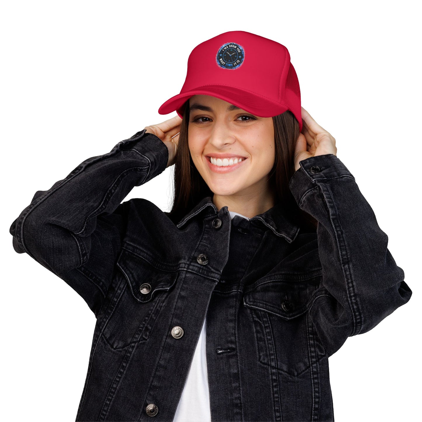 Retro 'Time Is What Time It Is' Foam Trucker Hat