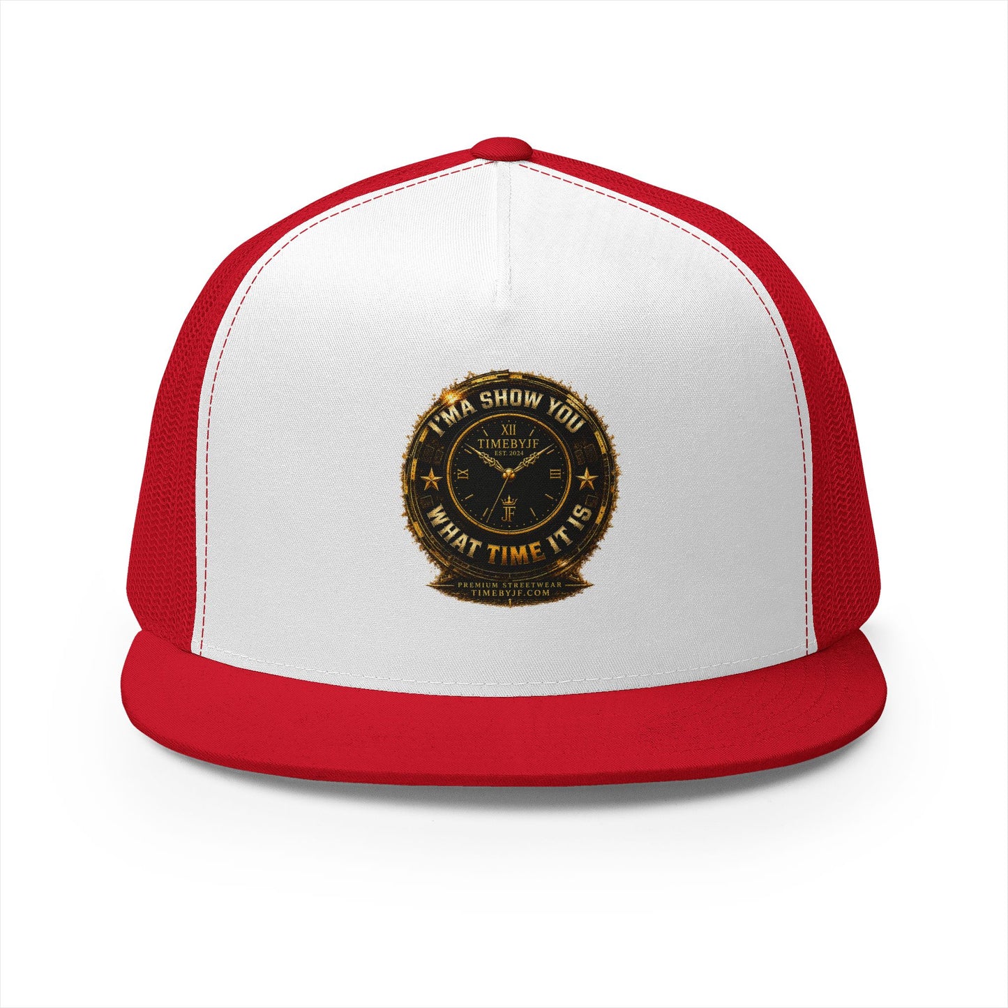 Vintage Sheriff Badge Trucker Cap — "I'ma Show You What Time It Is" Mesh Snapback