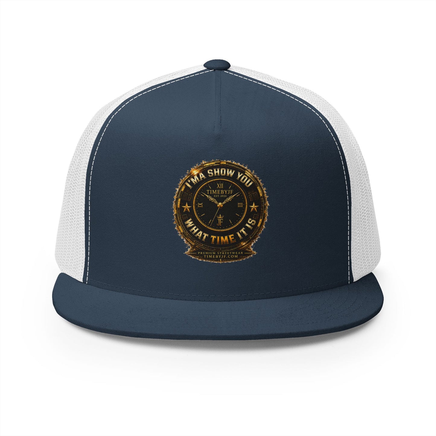 Vintage Sheriff Badge Trucker Cap — "I'ma Show You What Time It Is" Mesh Snapback