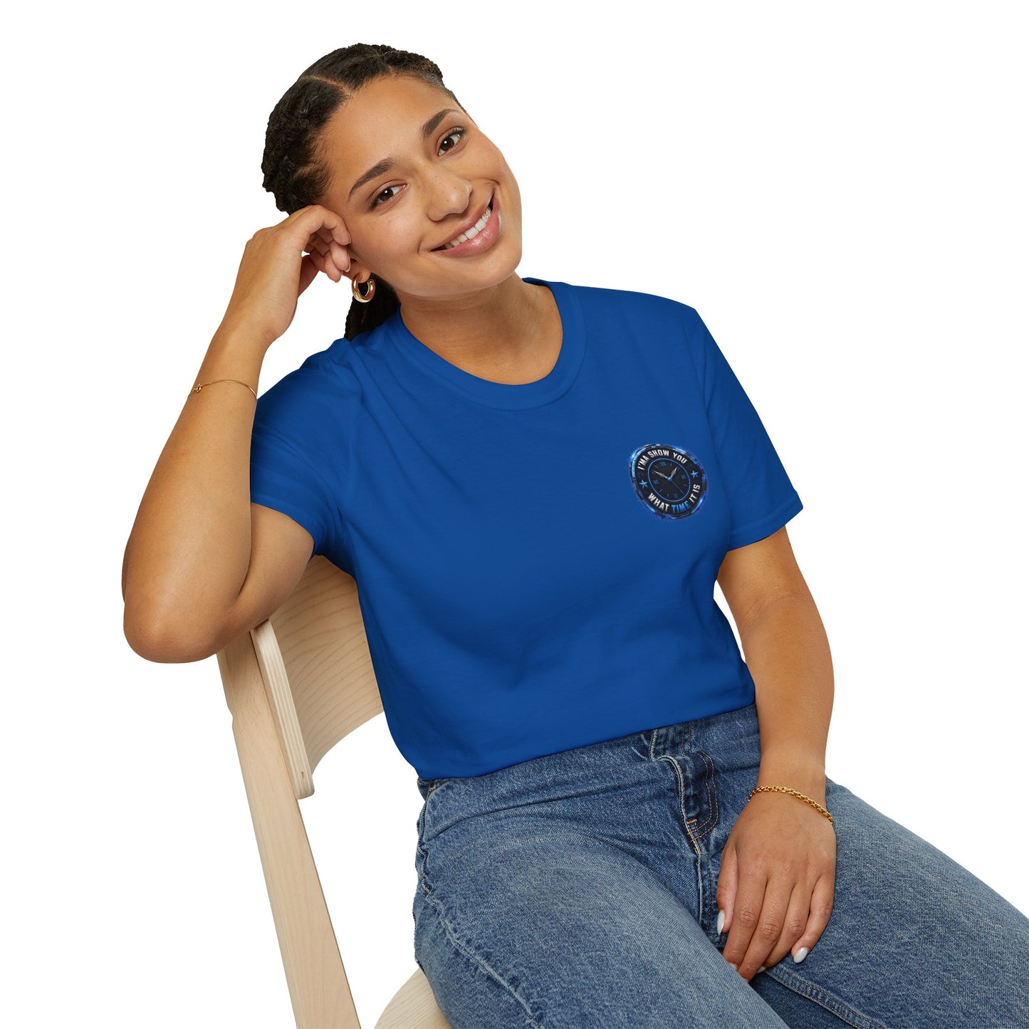 Vintage Compass Badge T-Shirt — "Take Your Time" Minimal Travel Tee