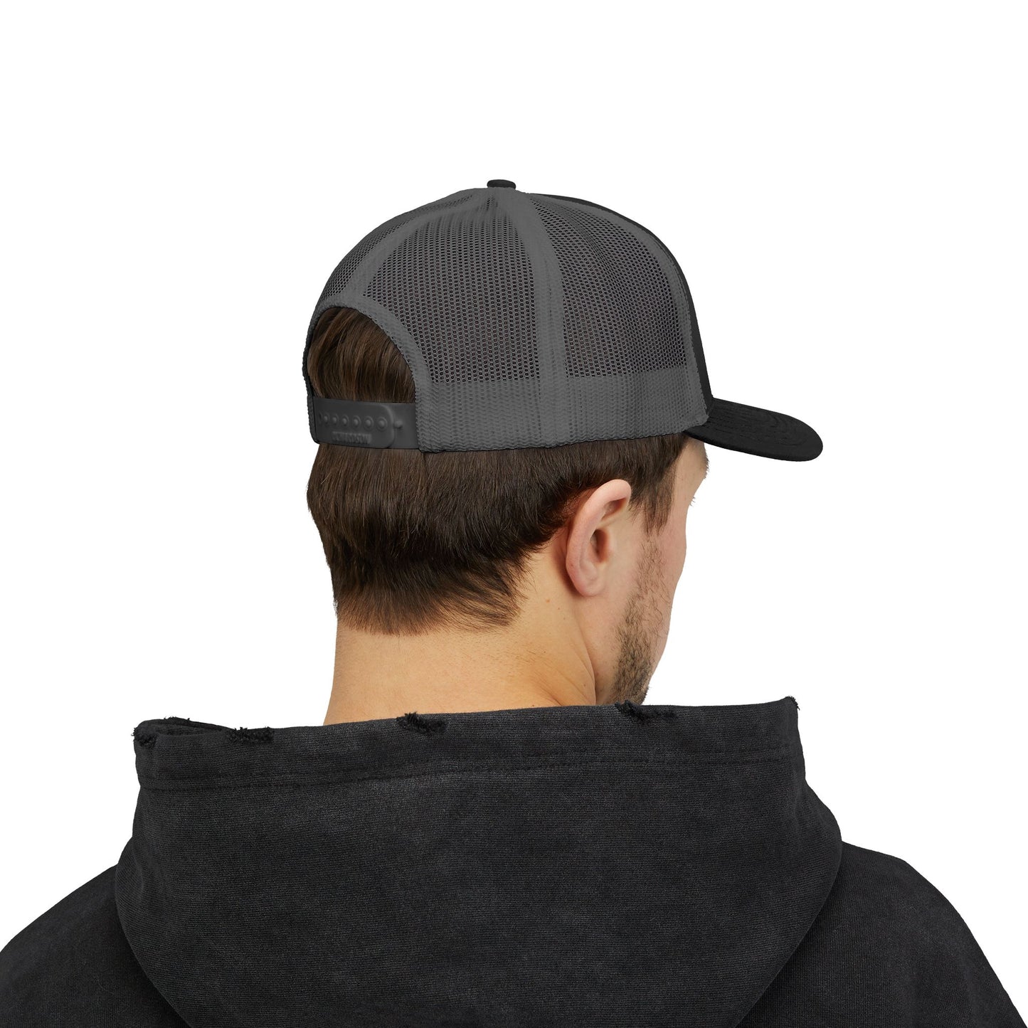 Trucker Cap — Distressed Round Patch 'Don't Ask Me' Vintage Logo