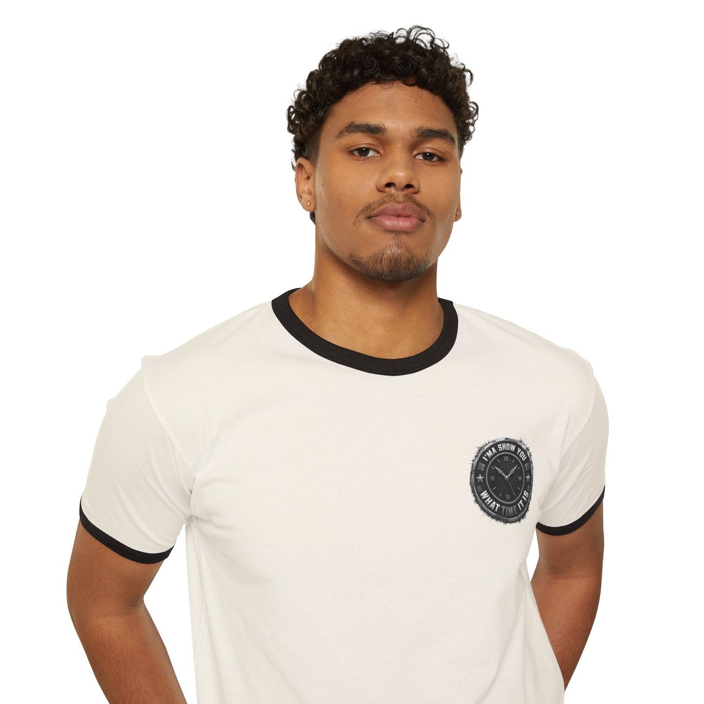 Vintage Black Rose Ringer T-Shirt