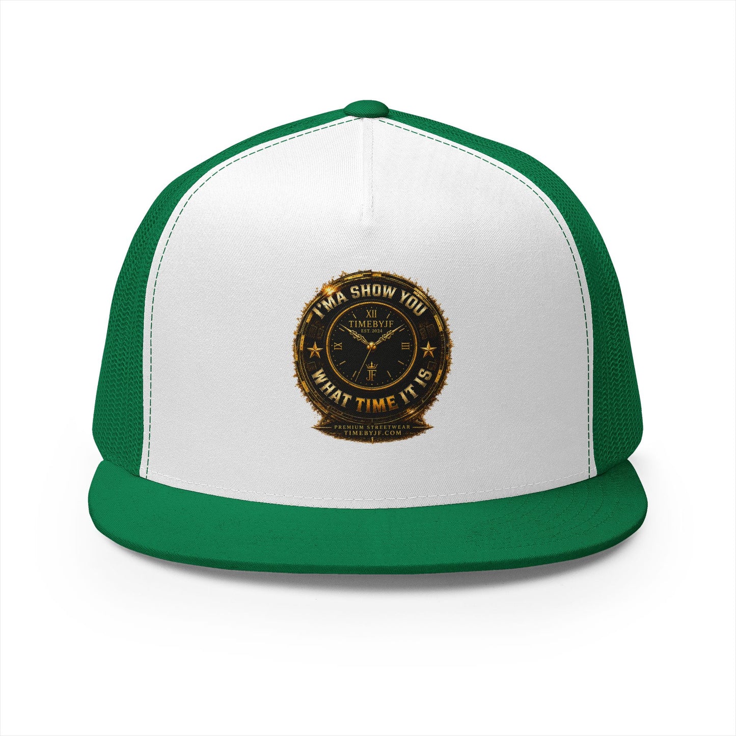 Vintage Sheriff Badge Trucker Cap — "I'ma Show You What Time It Is" Mesh Snapback