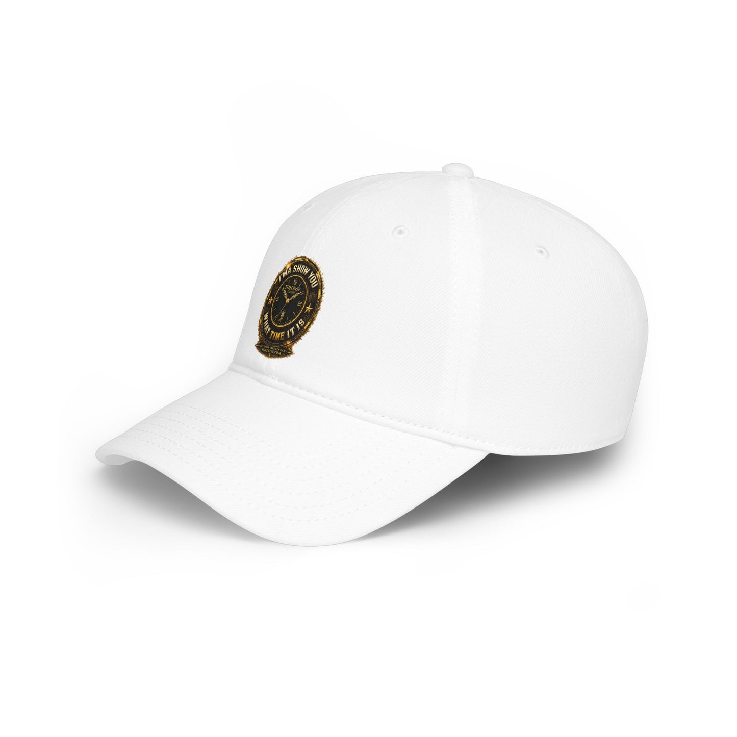 Low Profile Baseball Cap — Vintage Ship Wheel Clock Design
