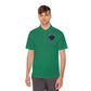 Men's Sport Polo — Blue Compass Badge Performance Golf Shirt
