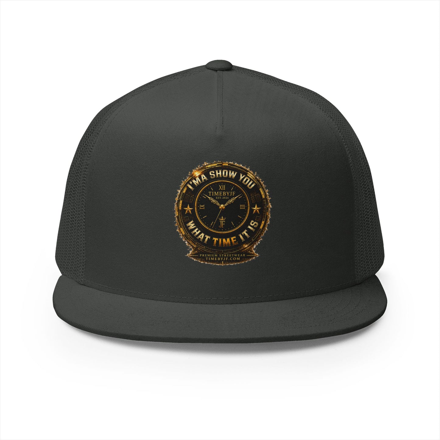 Vintage Sheriff Badge Trucker Cap — "I'ma Show You What Time It Is" Mesh Snapback