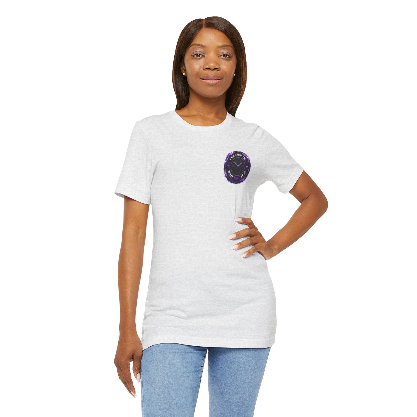 Pocket Cosmic Clock Tee — "Time to Glow" Graphic T‑Shirt