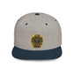 Snapback Hat — Gold Seal Clock Logo Flat Bill Cap