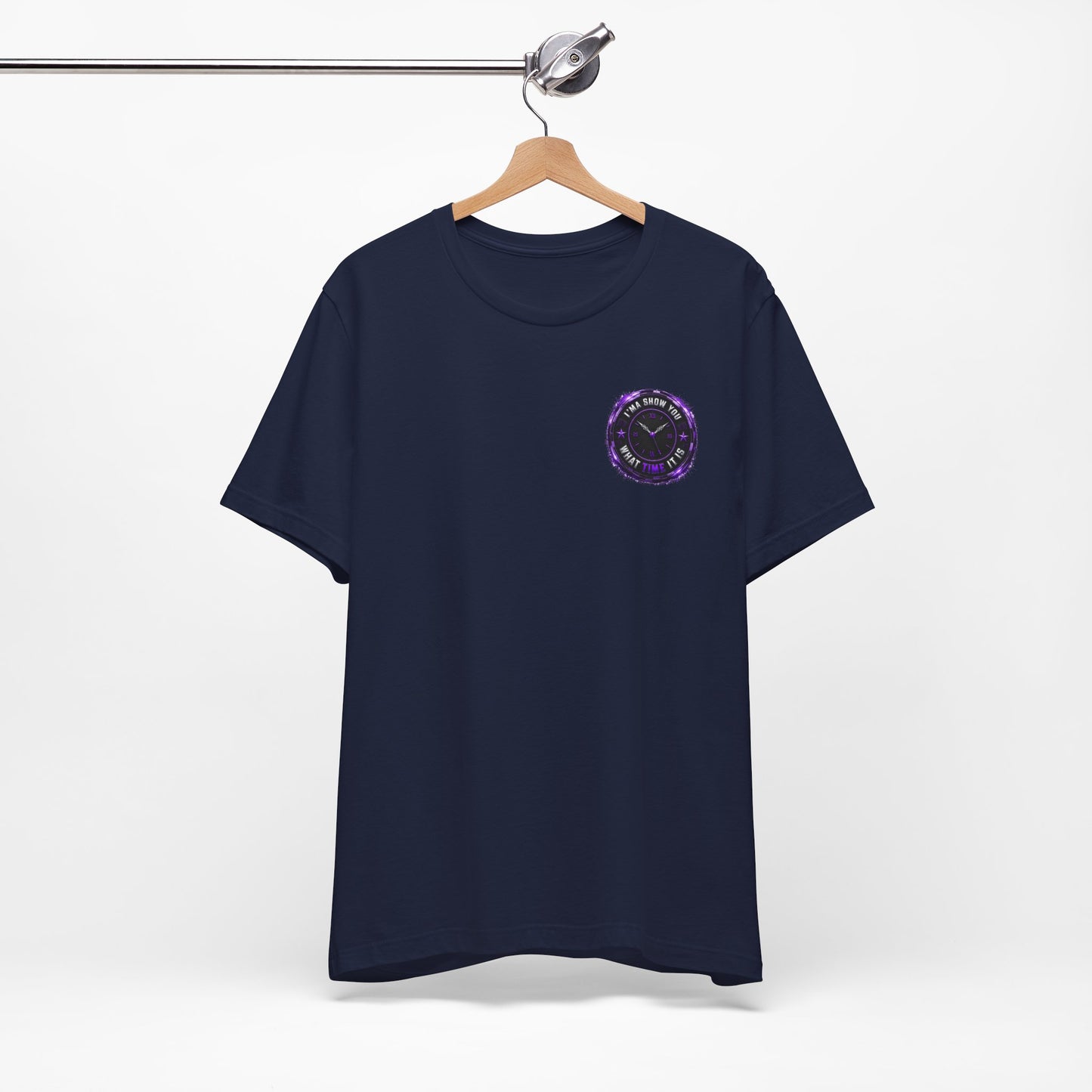 Pocket Cosmic Clock Tee — "Time to Glow" Graphic T‑Shirt