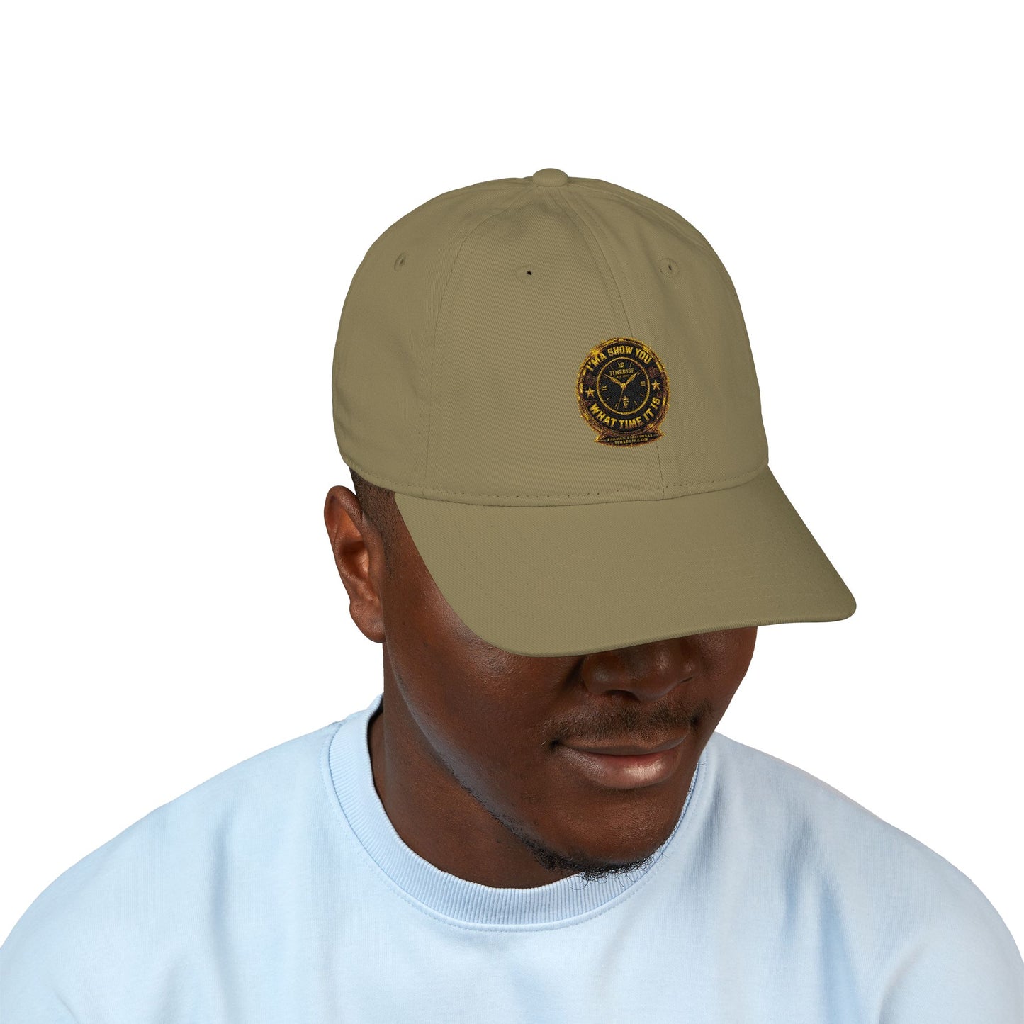 Embroidered Sunflower Badge Organic Baseball Cap