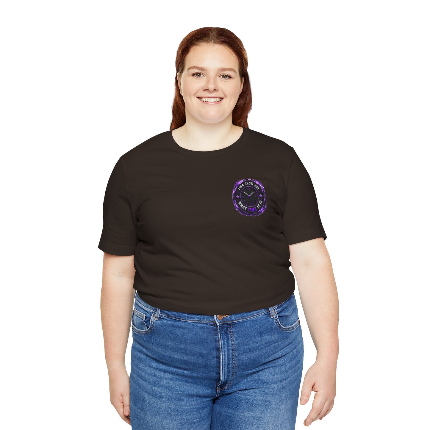Pocket Cosmic Clock Tee — "Time to Glow" Graphic T‑Shirt