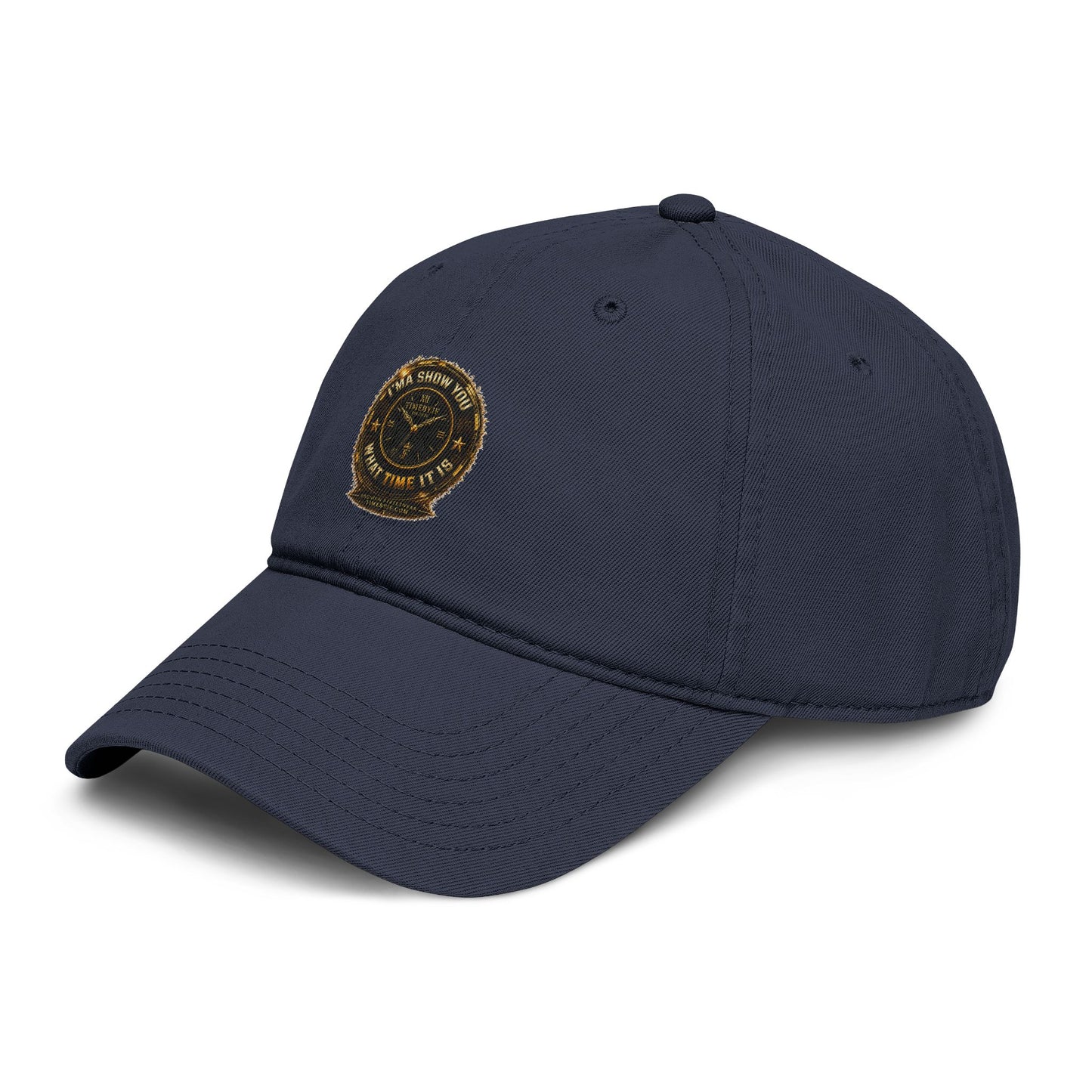 Washed Cotton Baseball Cap with Vintage Compass Patch - Adventure Travel Hat