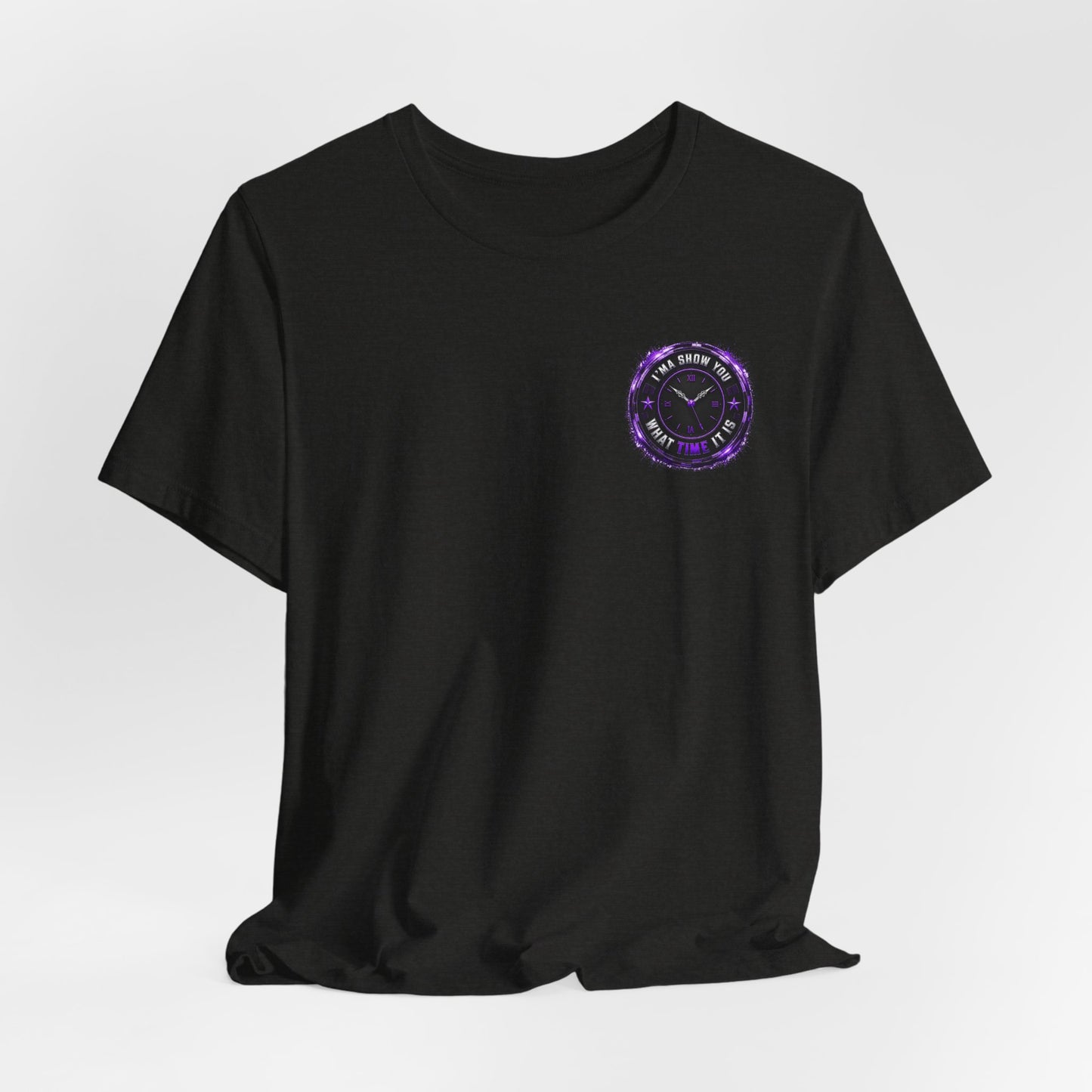 Pocket Cosmic Clock Tee — "Time to Glow" Graphic T‑Shirt