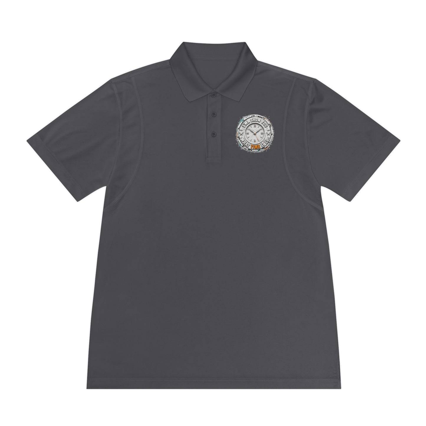 Men's Sport Polo — Vintage Motorcycle Club Crest Chest Logo