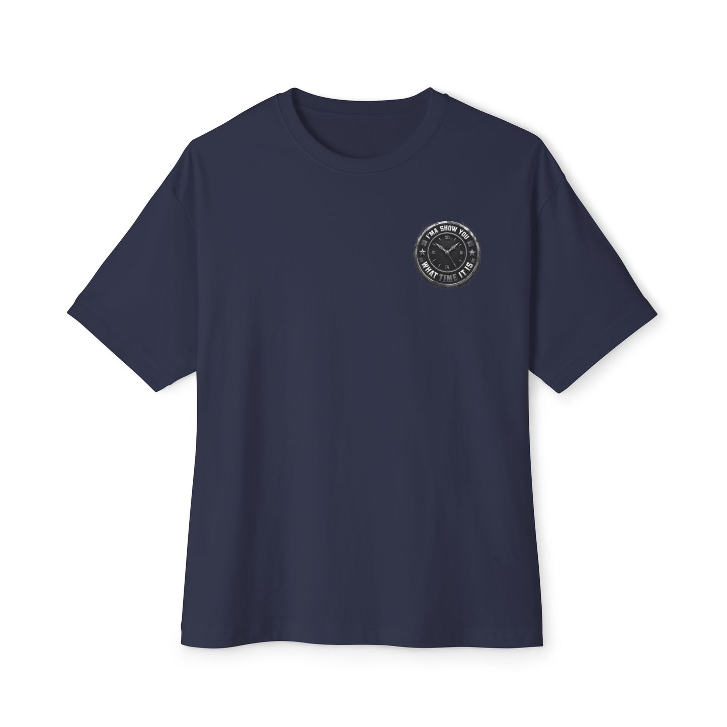 Vintage Patch Logo Tee — Minimal Chest Emblem Casual T‑Shirt