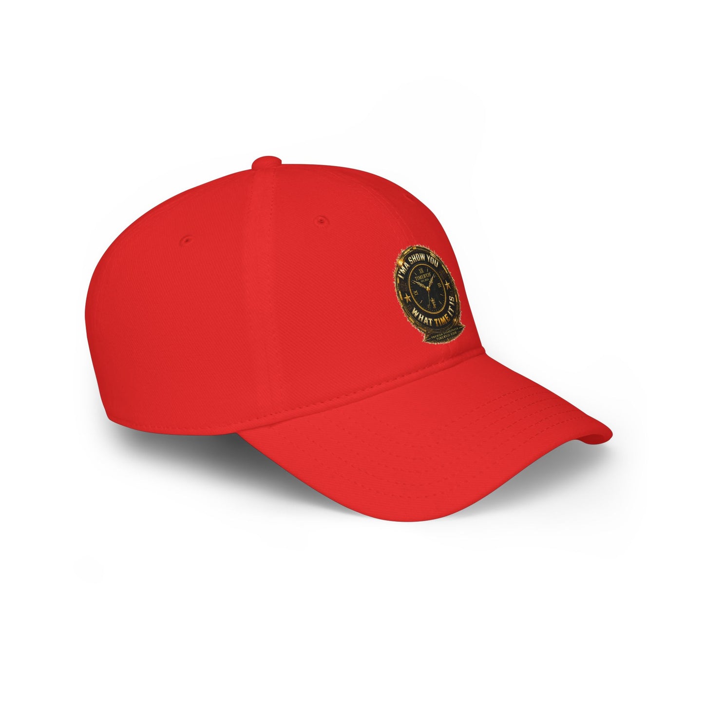 Low Profile Baseball Cap — Vintage Ship Wheel Clock Design