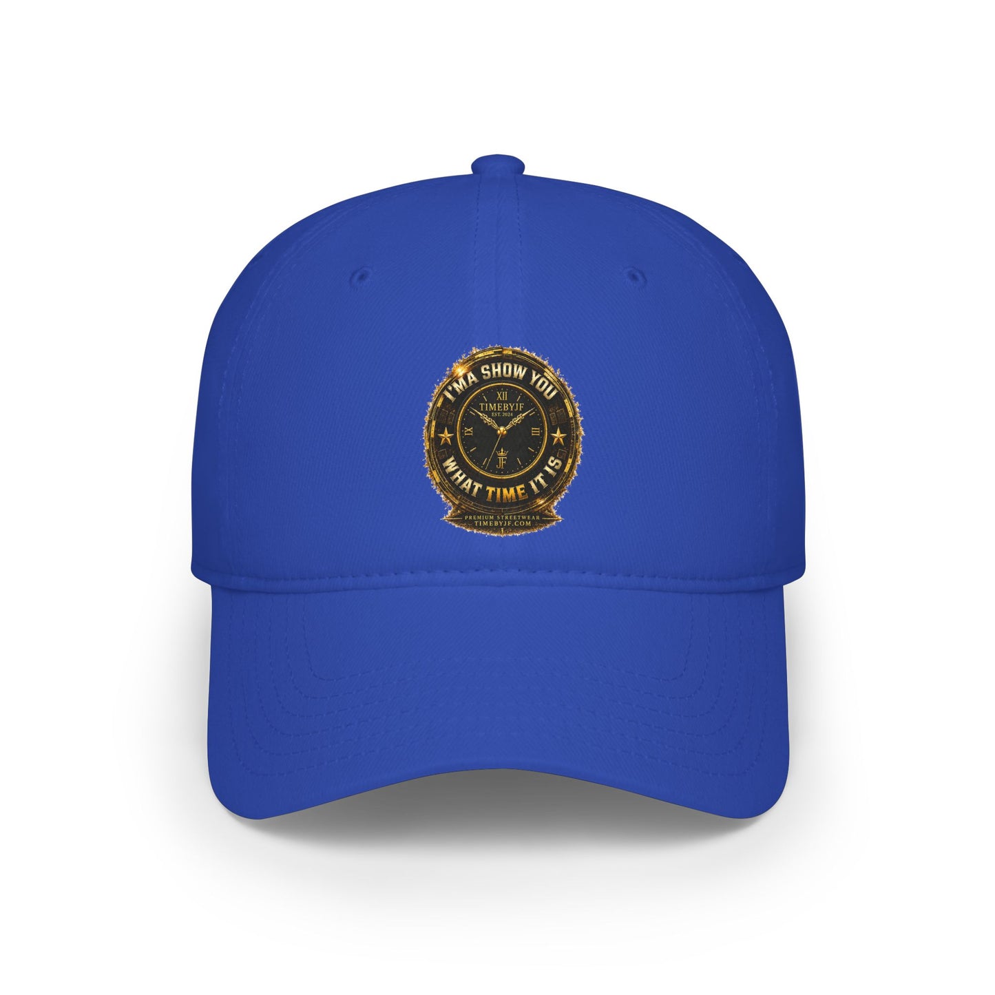 Low Profile Baseball Cap — Vintage Ship Wheel Clock Design