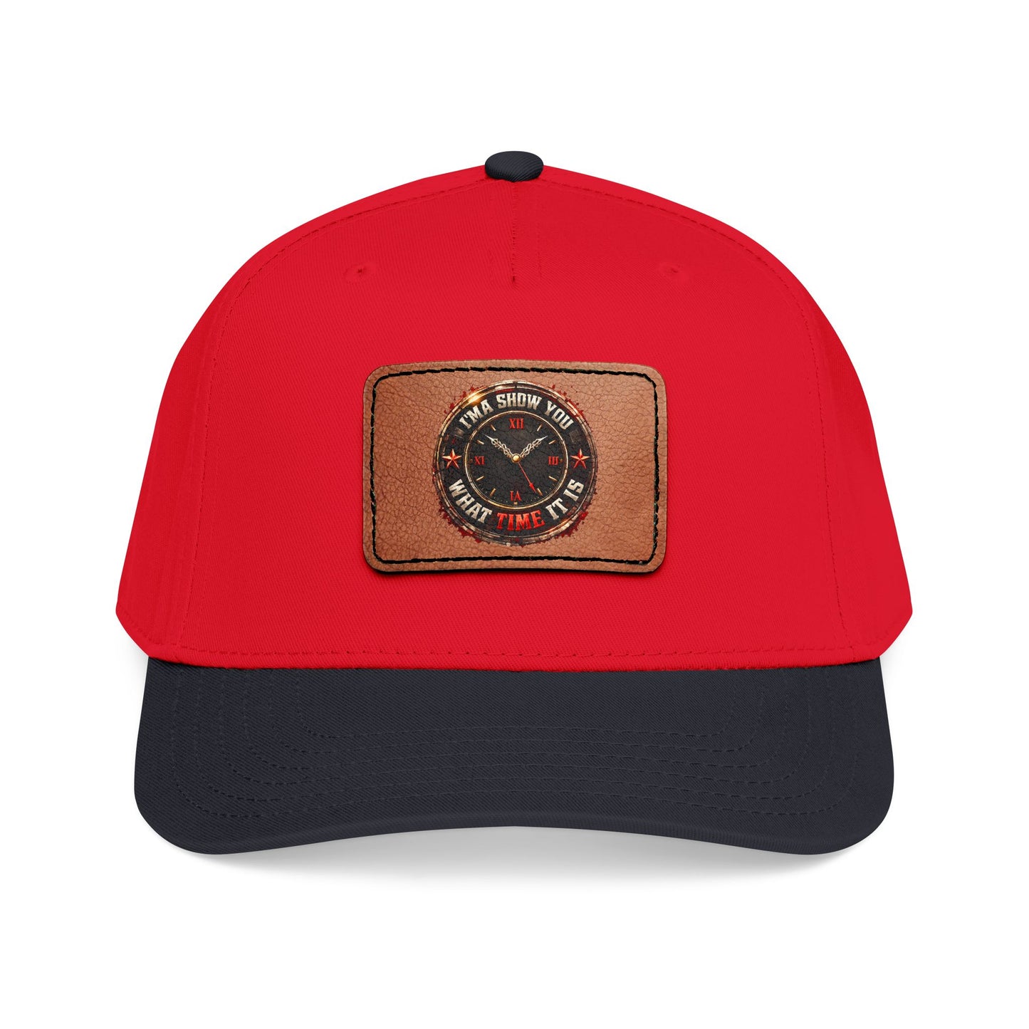 Vintage Compass Leather Patch Baseball Cap