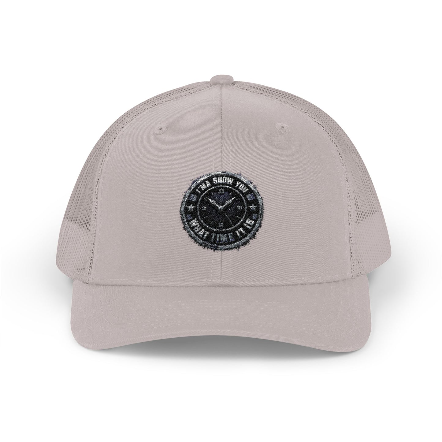 Trucker Cap — Distressed Round Patch 'Don't Ask Me' Vintage Logo
