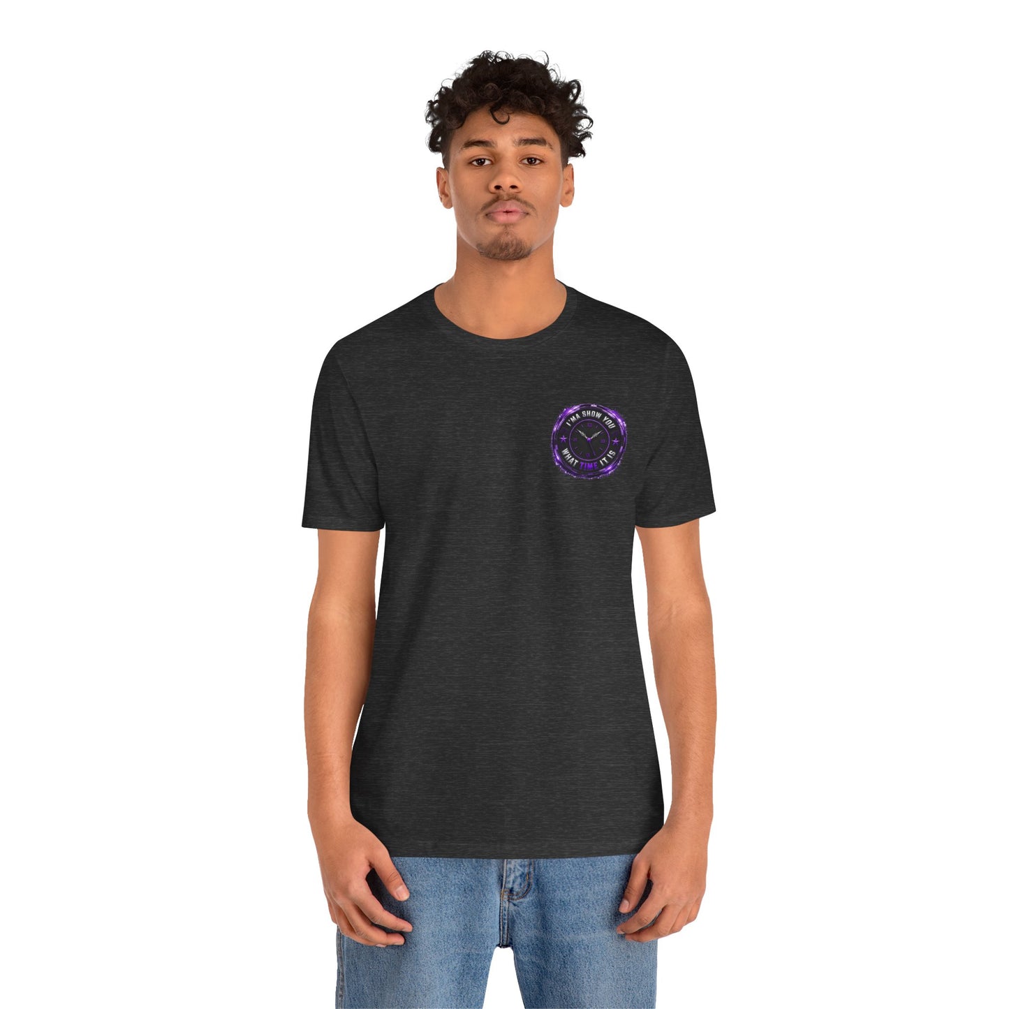 Pocket Cosmic Clock Tee — "Time to Glow" Graphic T‑Shirt