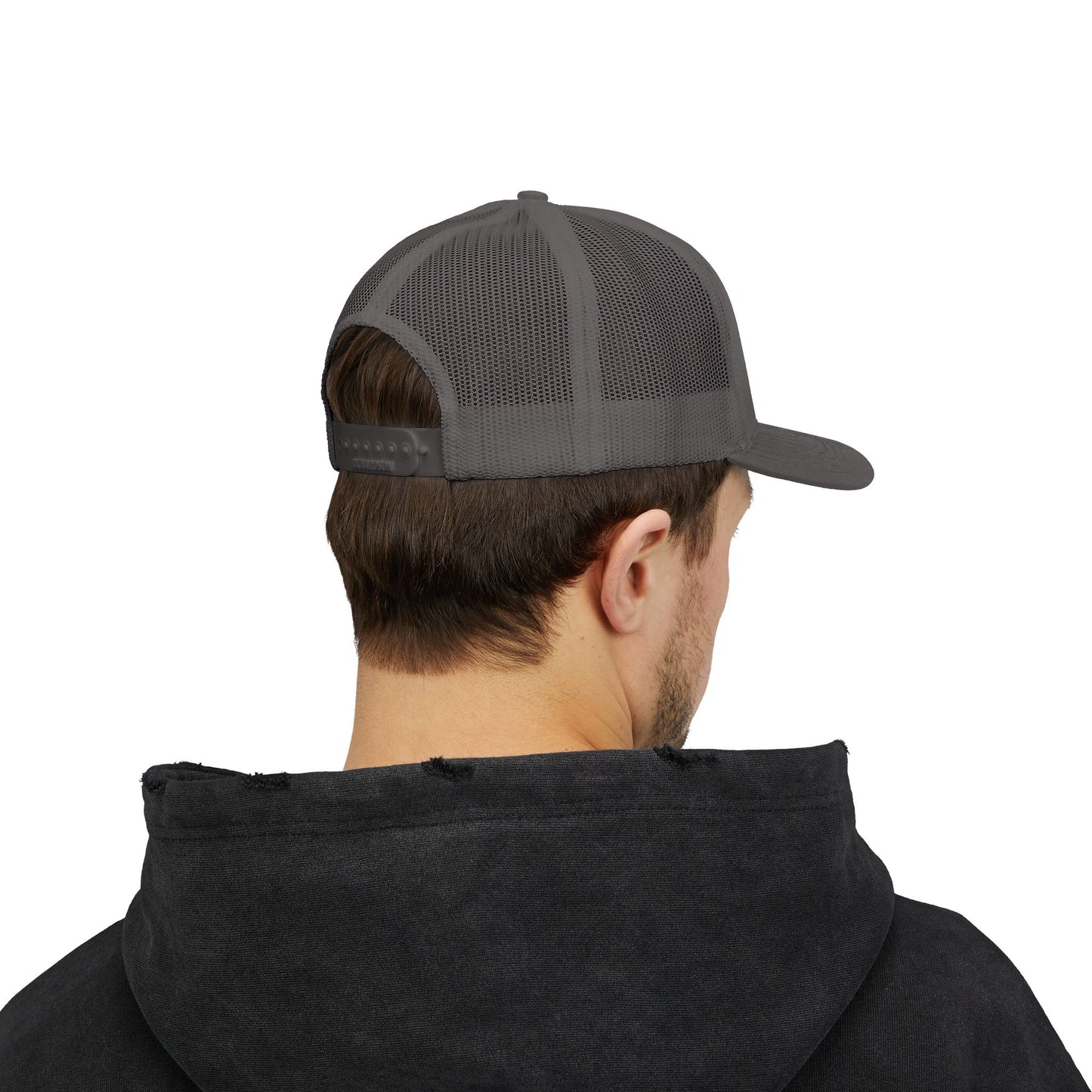 Trucker Cap — Distressed Round Patch 'Don't Ask Me' Vintage Logo