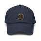 Washed Cotton Baseball Cap with Vintage Compass Patch - Adventure Travel Hat