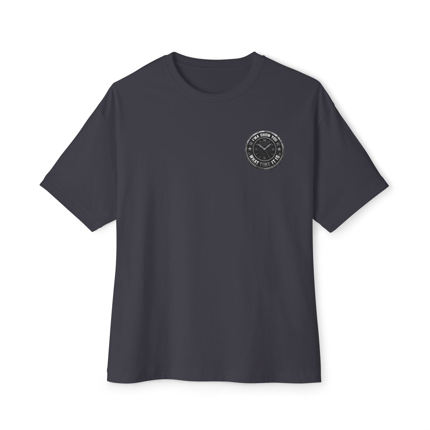 Vintage Patch Logo Tee — Minimal Chest Emblem Casual T‑Shirt