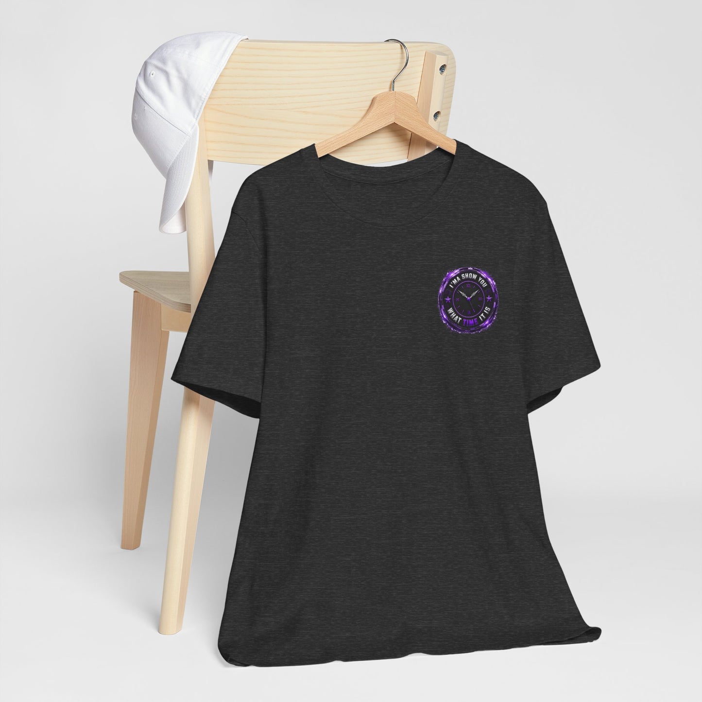 Pocket Cosmic Clock Tee — "Time to Glow" Graphic T‑Shirt