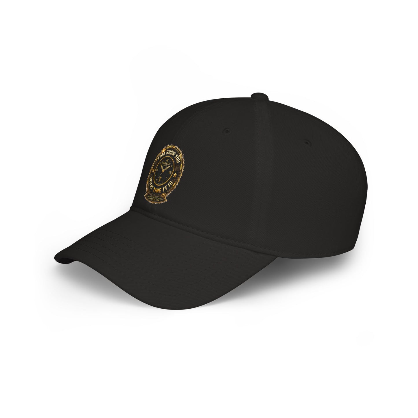 Low Profile Baseball Cap — Vintage Ship Wheel Clock Design