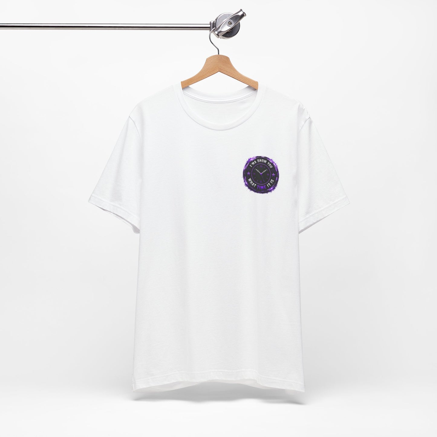 Pocket Cosmic Clock Tee — "Time to Glow" Graphic T‑Shirt