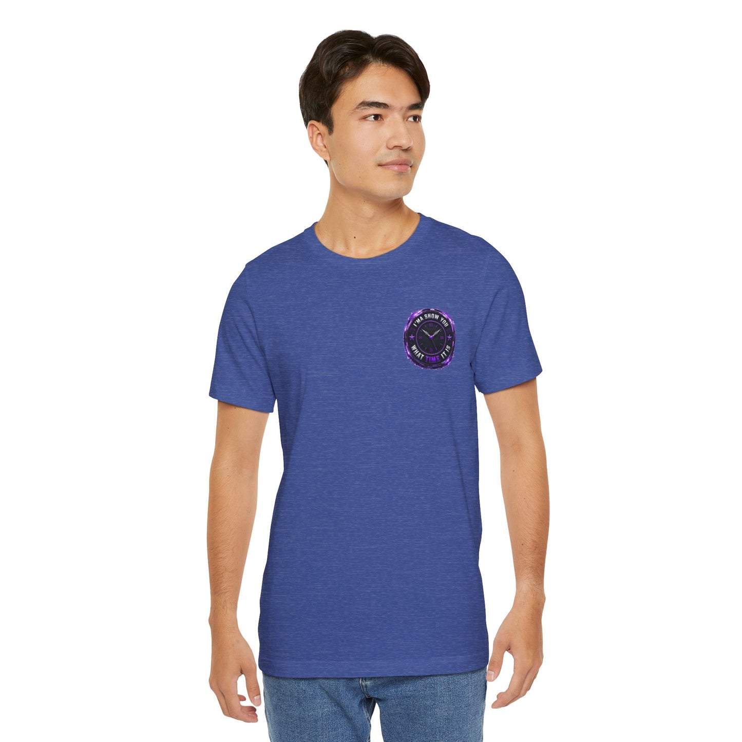 Pocket Cosmic Clock Tee — "Time to Glow" Graphic T‑Shirt