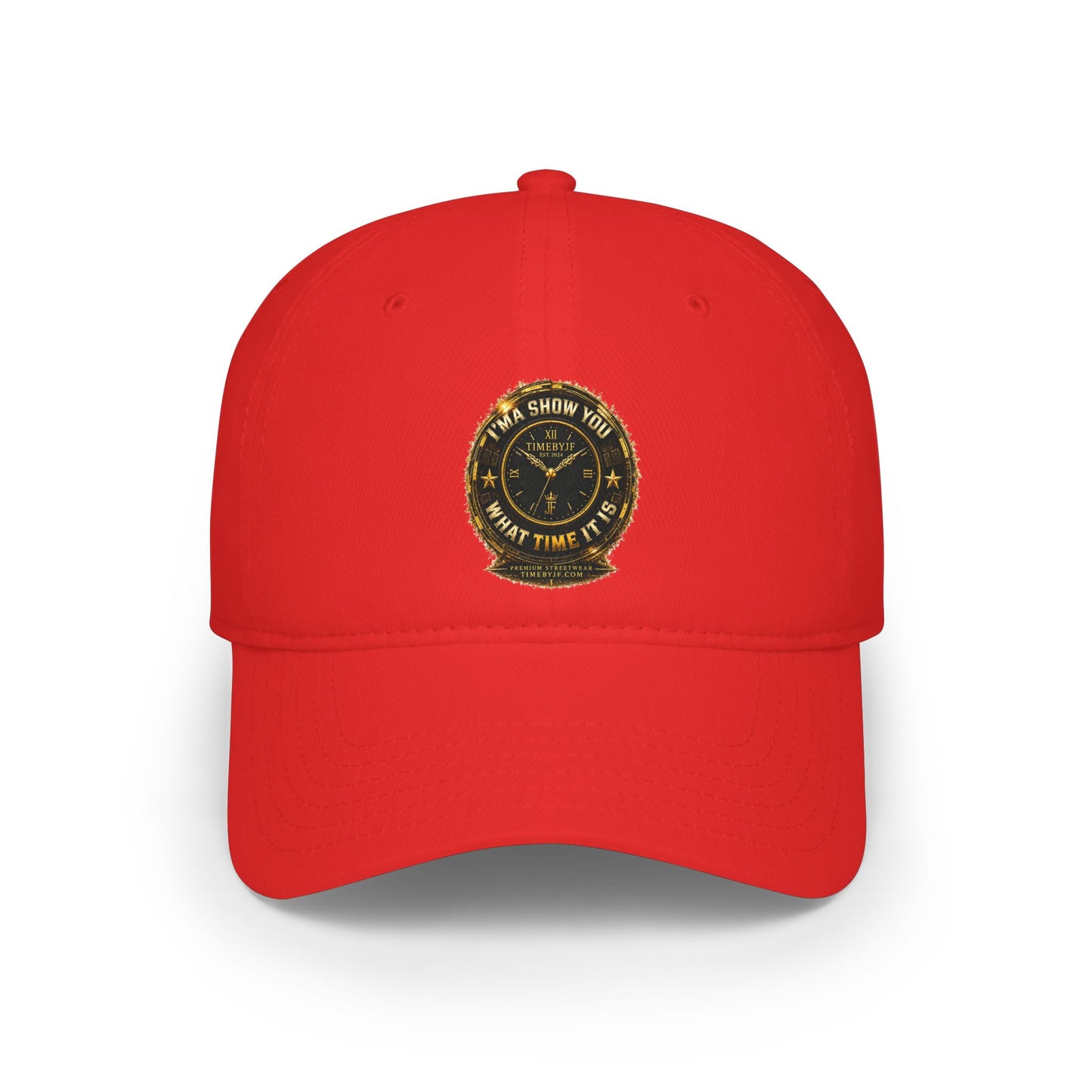 Low Profile Baseball Cap — Vintage Ship Wheel Clock Design