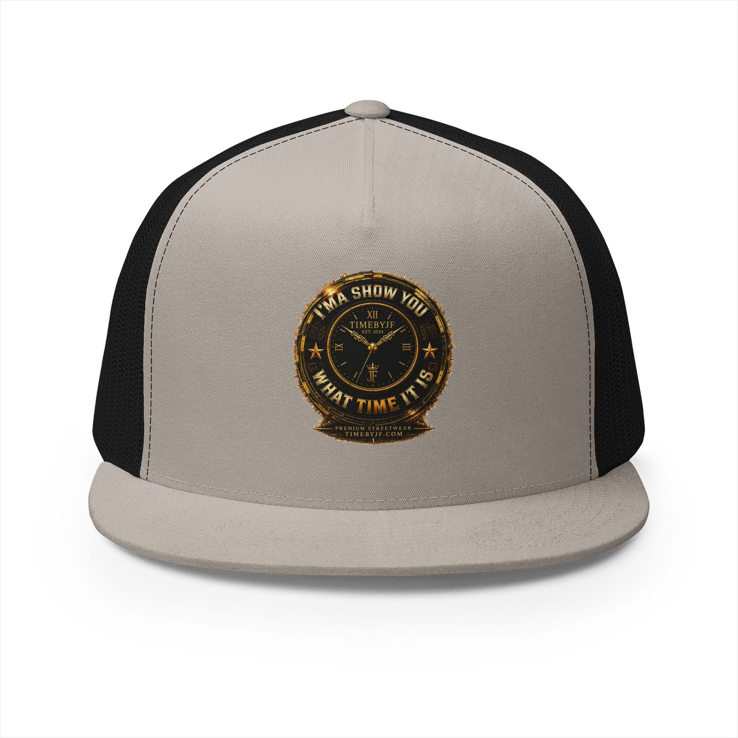 Vintage Sheriff Badge Trucker Cap — "I'ma Show You What Time It Is" Mesh Snapback