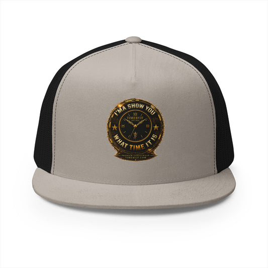 Vintage Sheriff Badge Trucker Cap — "I'ma Show You What Time It Is" Mesh Snapback