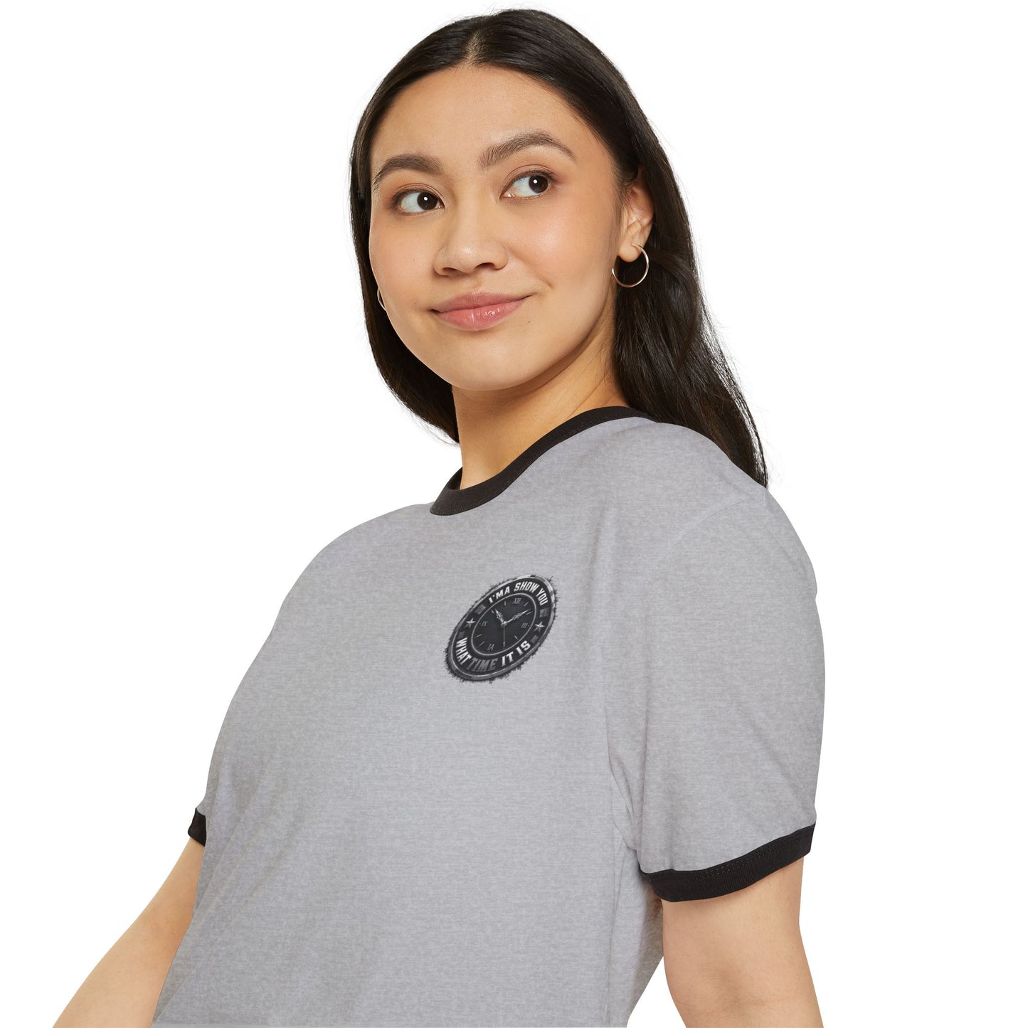 Vintage Black Rose Ringer T-Shirt