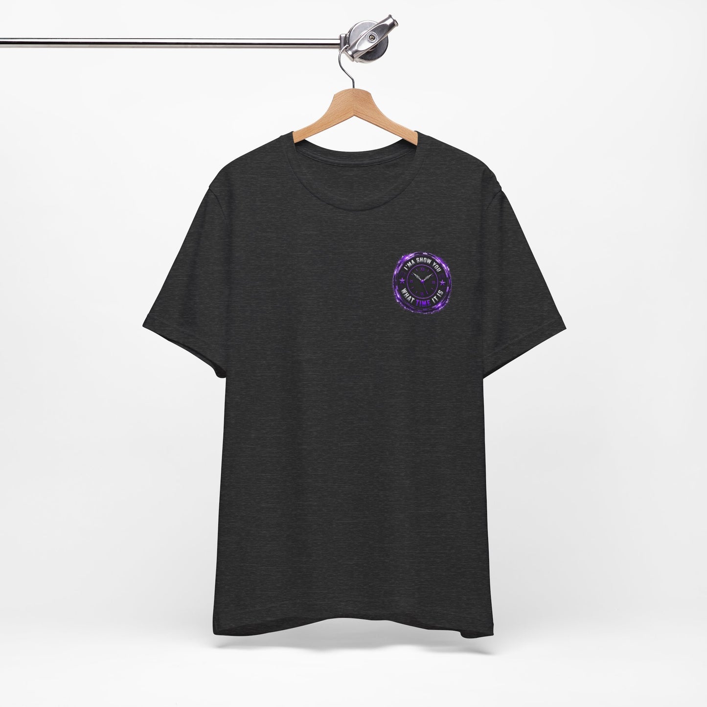 Pocket Cosmic Clock Tee — "Time to Glow" Graphic T‑Shirt
