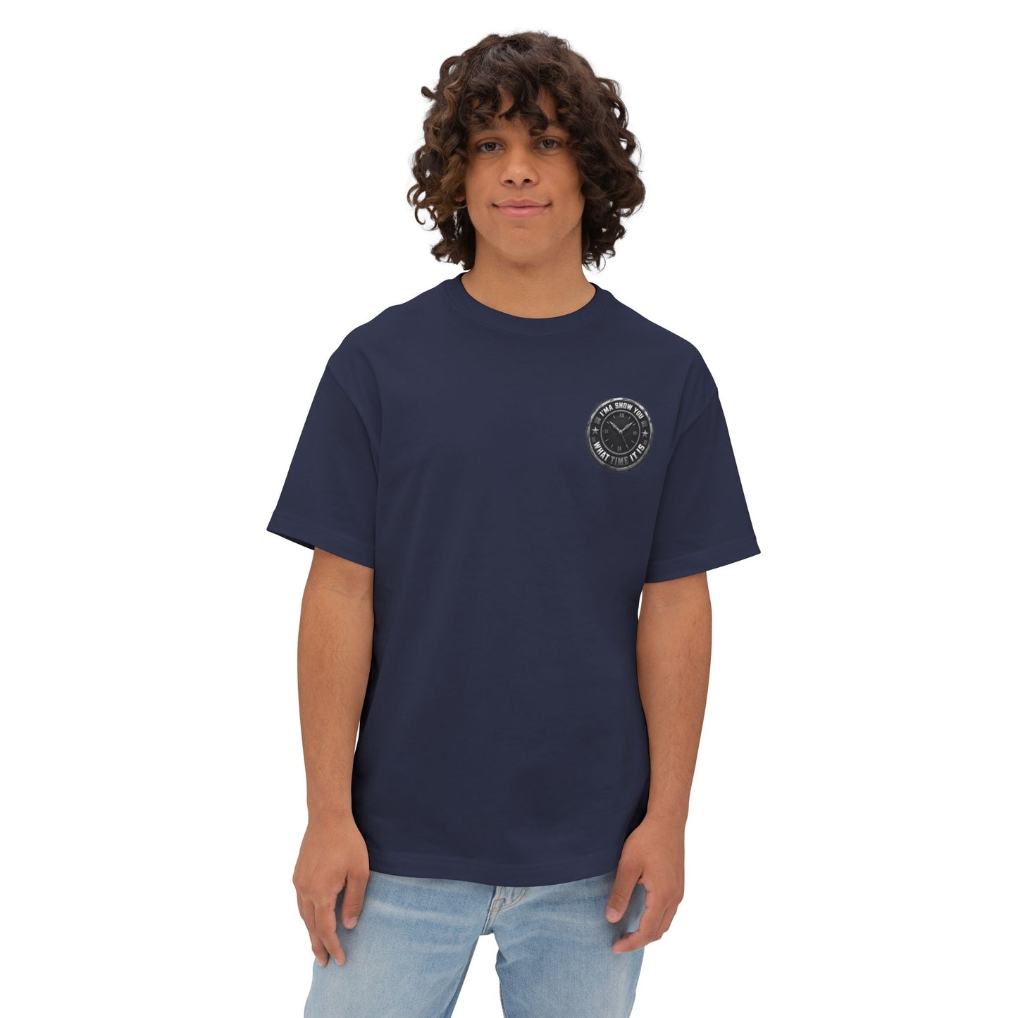 Vintage Patch Logo Tee — Minimal Chest Emblem Casual T‑Shirt