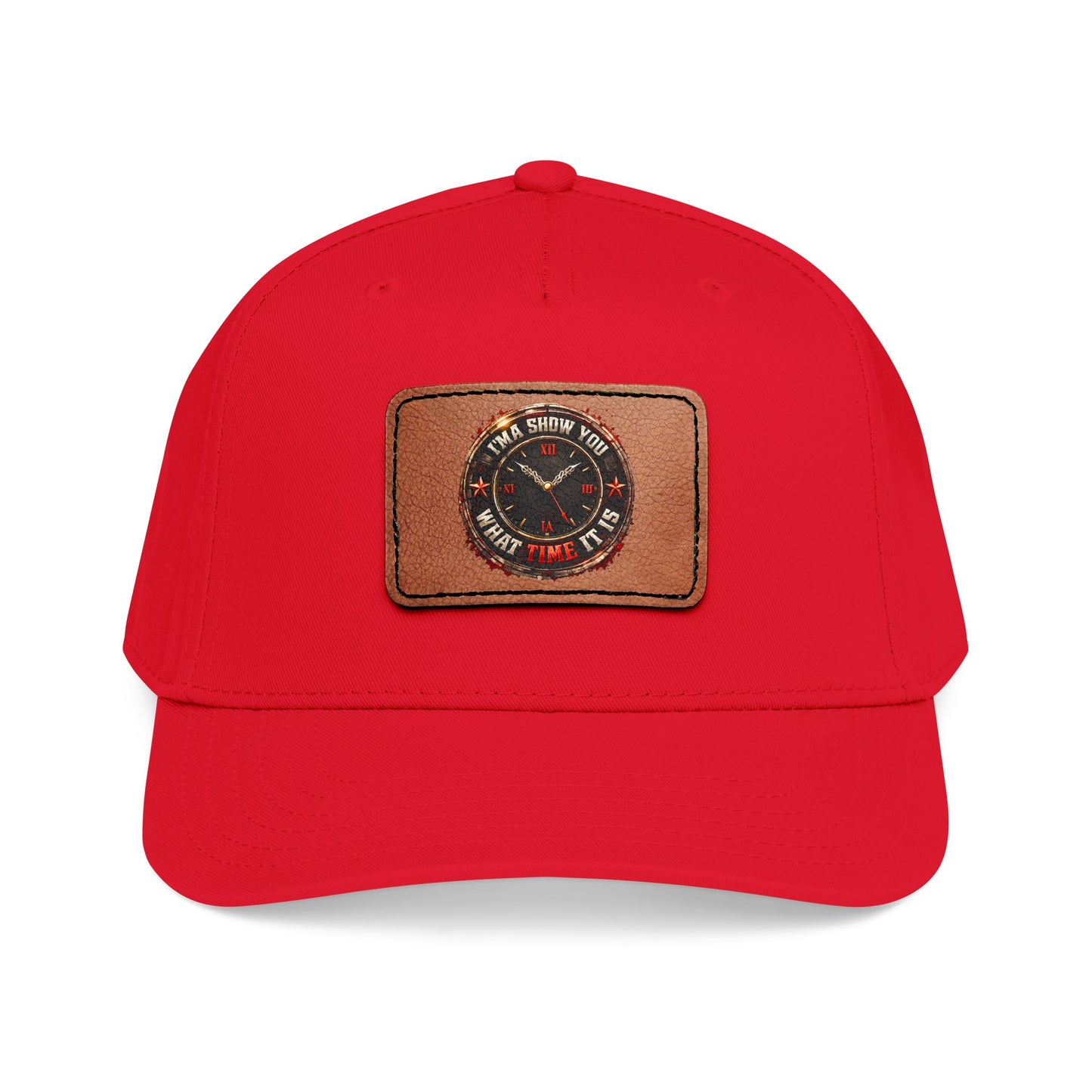 Vintage Compass Leather Patch Baseball Cap