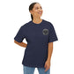 Vintage Patch Logo Tee — Minimal Chest Emblem Casual T‑Shirt