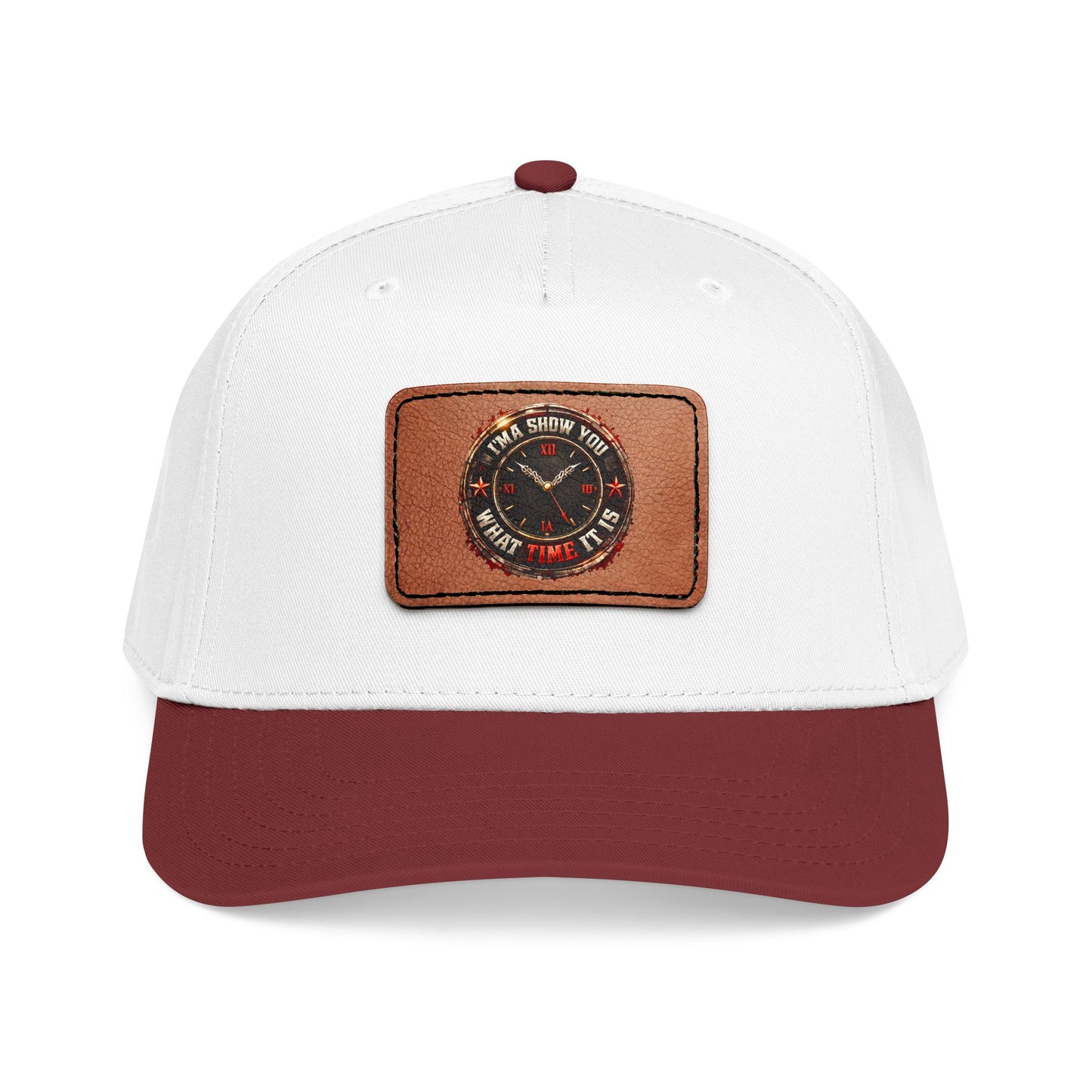 Vintage Compass Leather Patch Baseball Cap