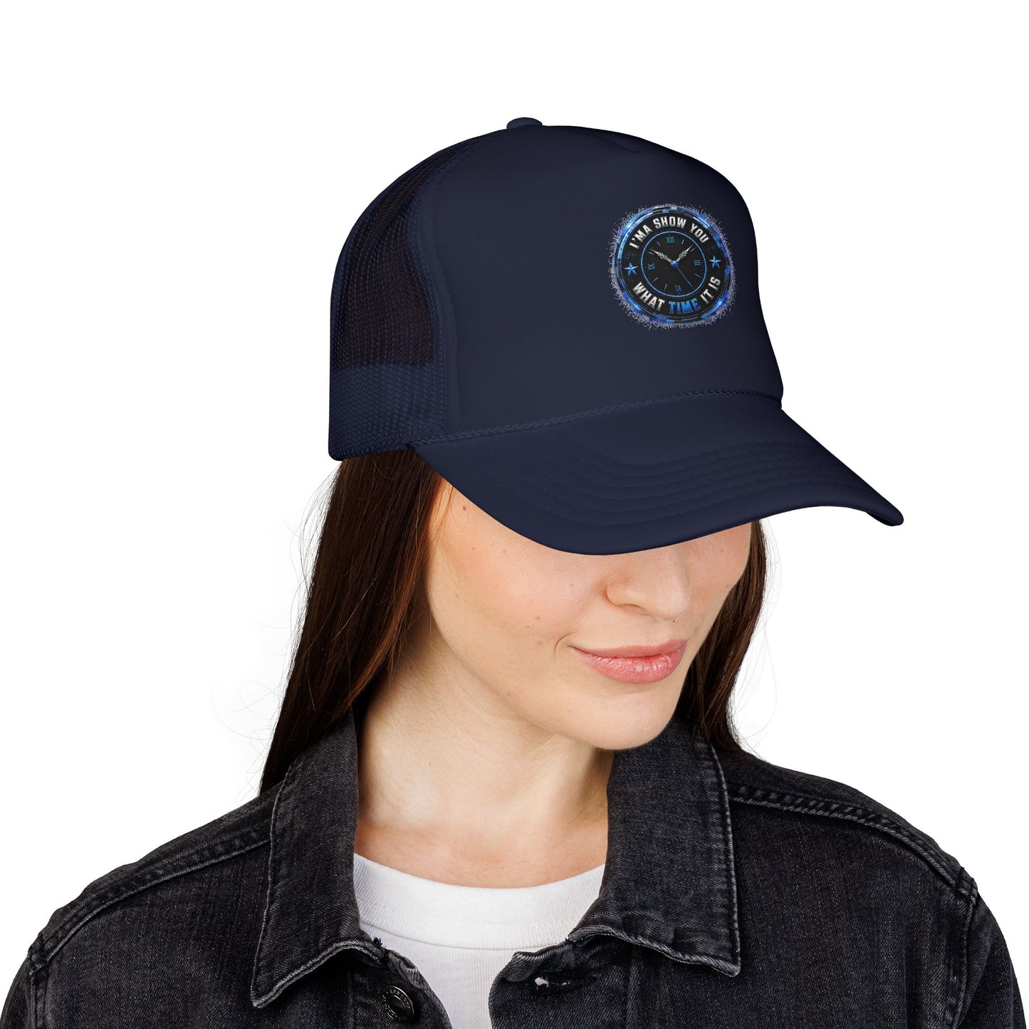 Retro 'Time Is What Time It Is' Foam Trucker Hat