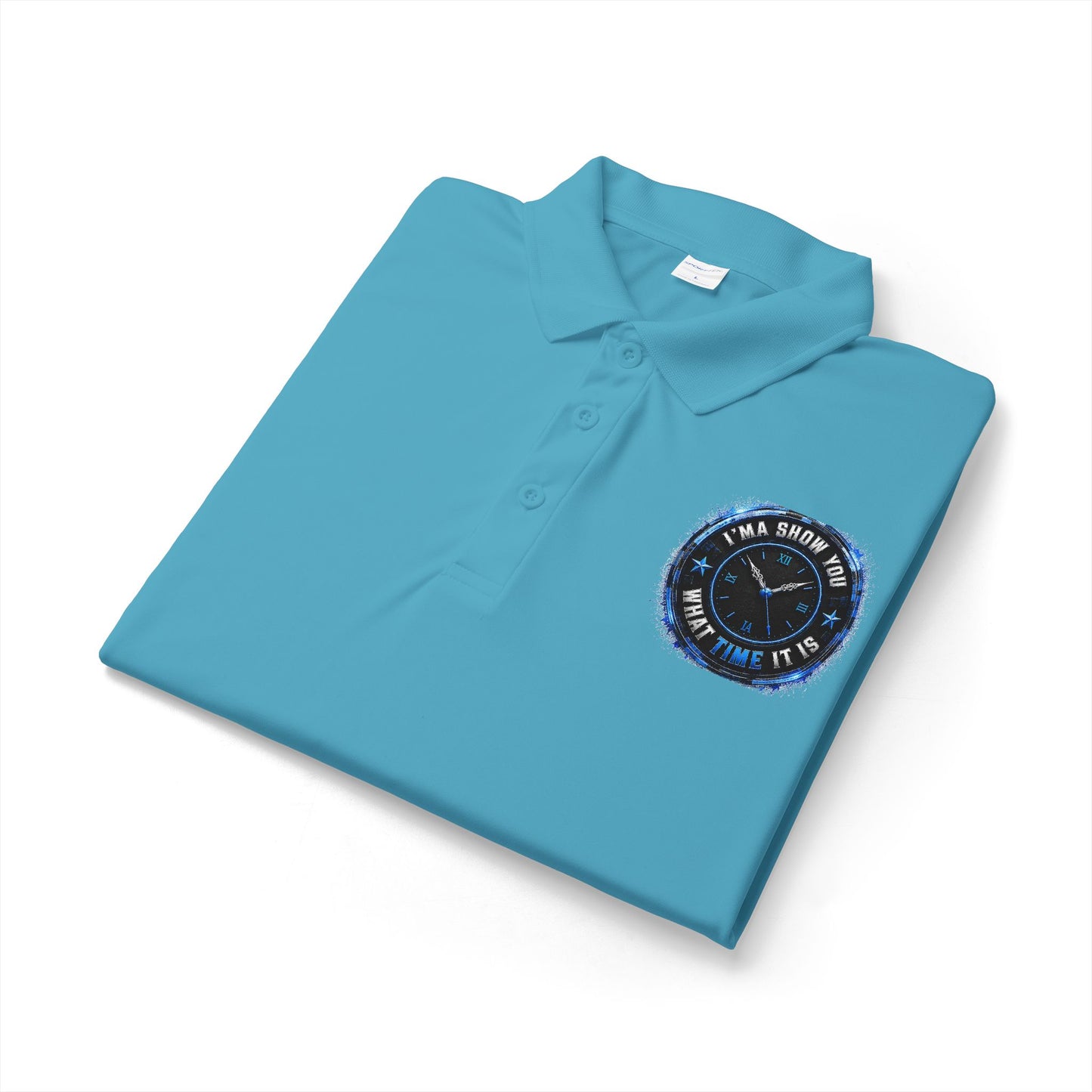 Embroidered 'I'm Shore This Time Is' Nautical Polo