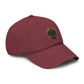 Washed Cotton Baseball Cap with Vintage Compass Patch - Adventure Travel Hat