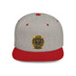 Snapback Hat — Gold Seal Clock Logo Flat Bill Cap